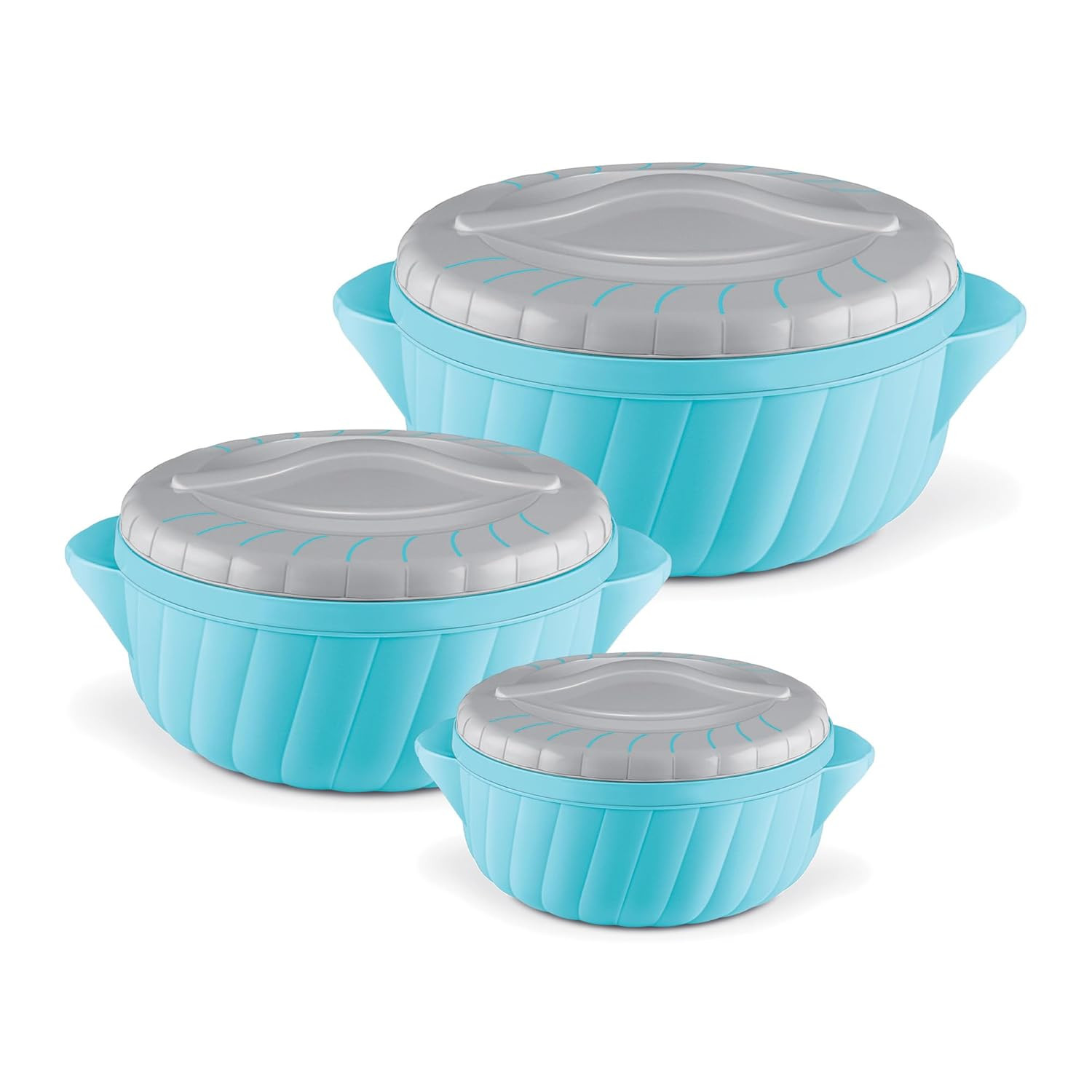 FLORA JR SET CASSEROLE (MILTON) CYAN BLUE (AM-FLOC2370S3CB238-BM)