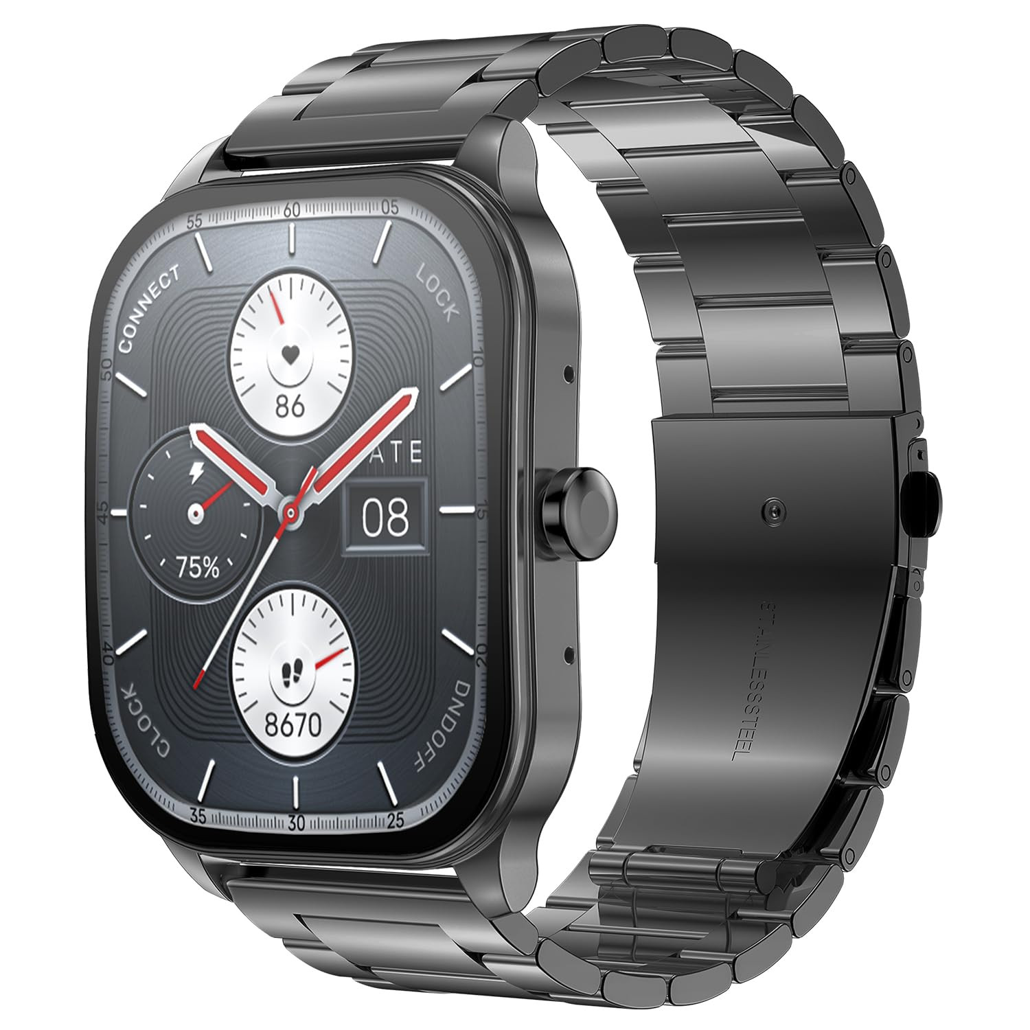 Amazfit Pop 3S Smart Watch with 1.96" AMOLED Display MATALLIC BLACK (AM-AMPO3S1.95AMMB990-BM)