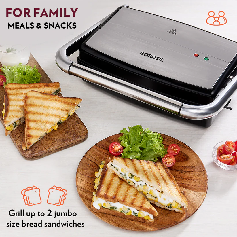 JUMBO 1800 GRILL SANDWICH MAKER AM-BSM02-BM