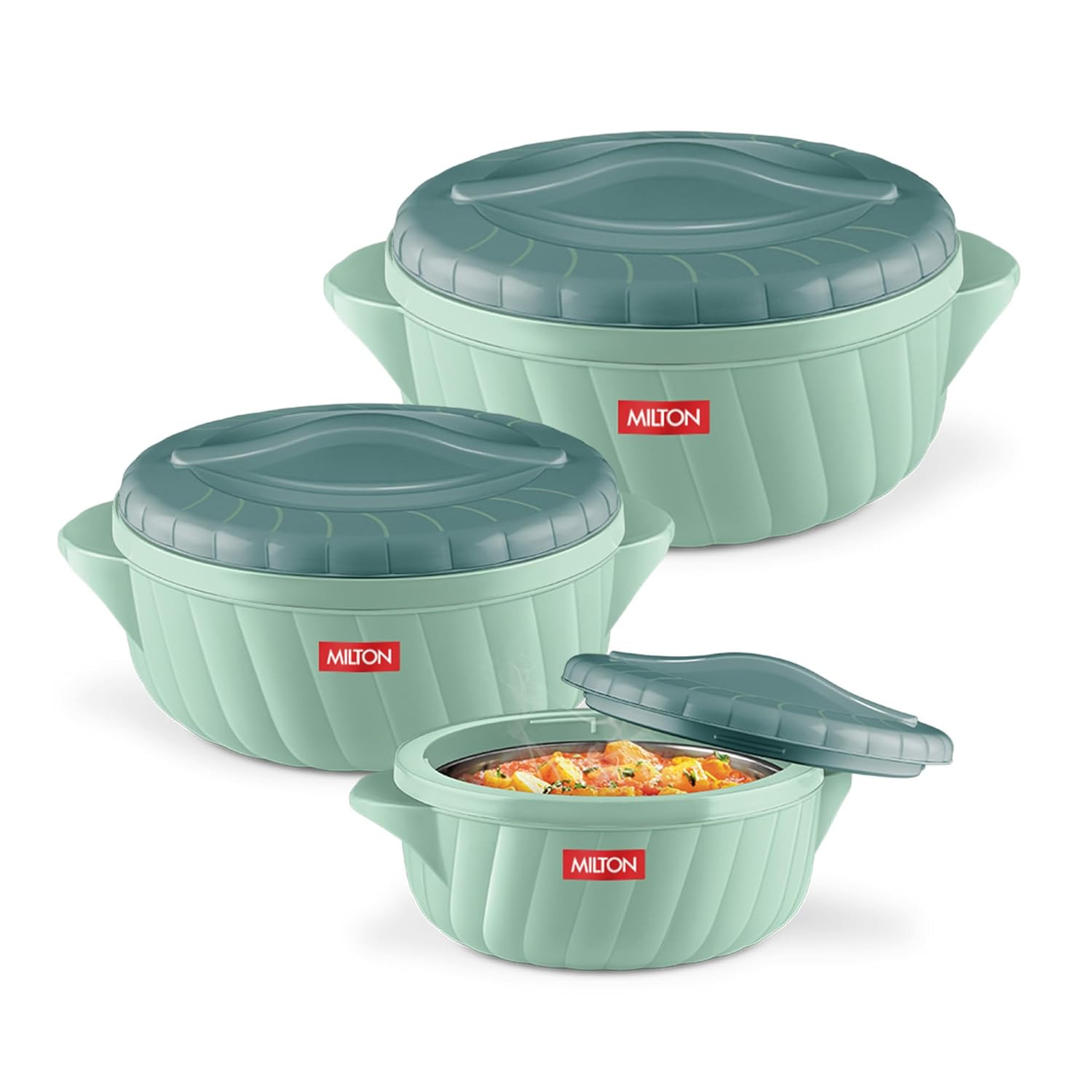 FLORA JR SET CASSEROLE (MILTON) LIGHT GREEN  (AM-FLOC2370S3LG240-BM)