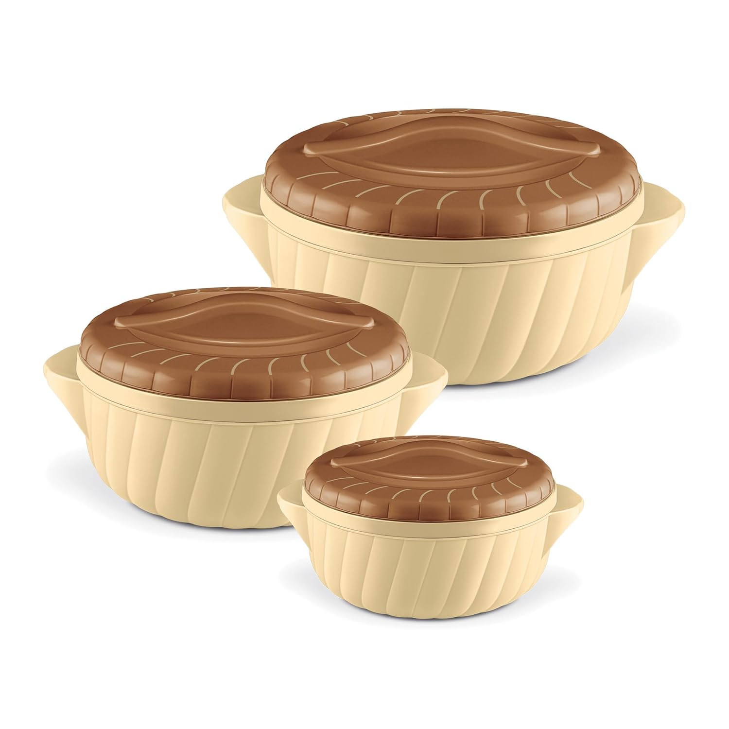 FLORA JR SET CASSEROLE (MILTON) SILKY CREAM (AM-FLOC2370S3SC240-BM)