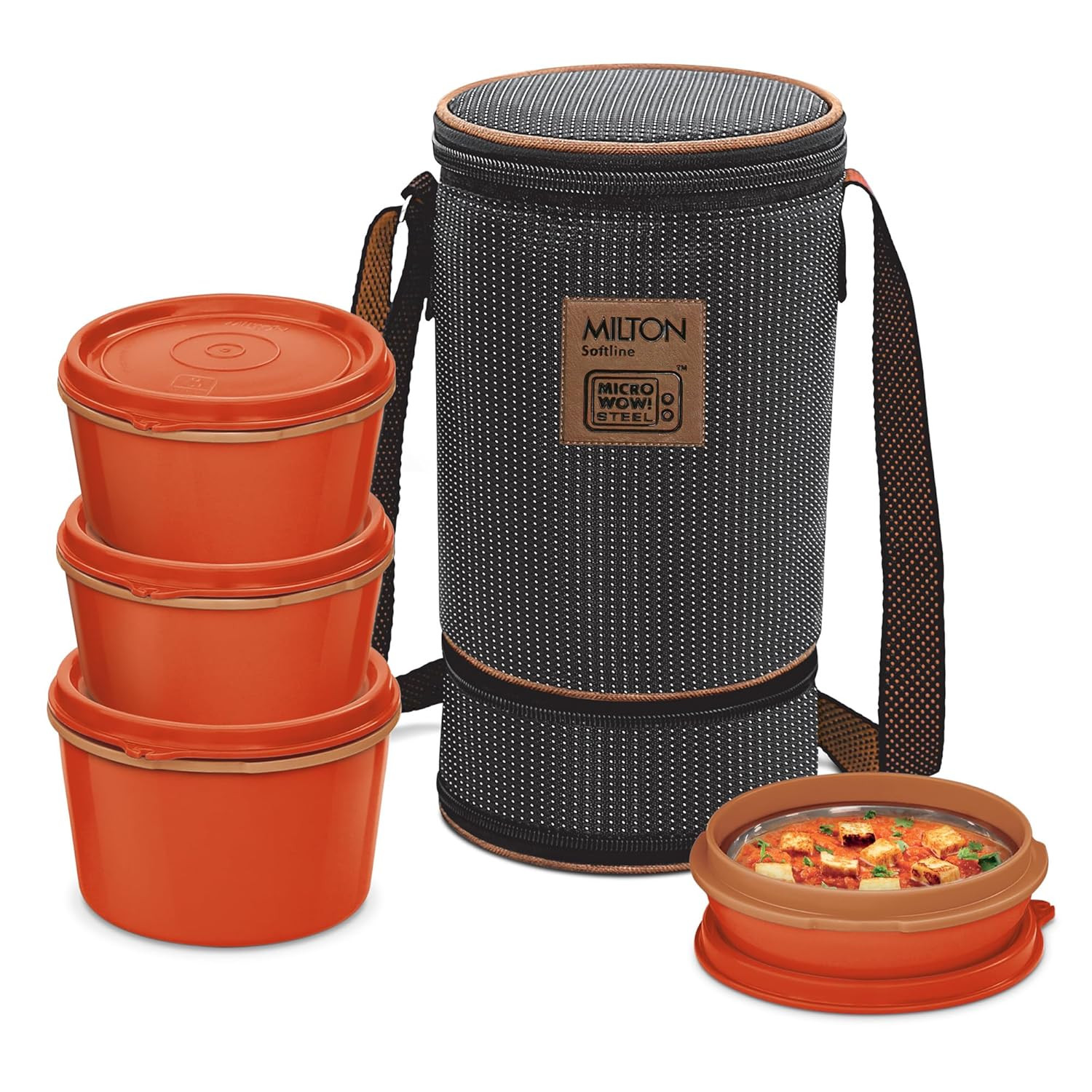 FLEXI 3+1 LUNCH BOX 1400ML ORANGE (AM-FL3+1LB1400OR976-BM)