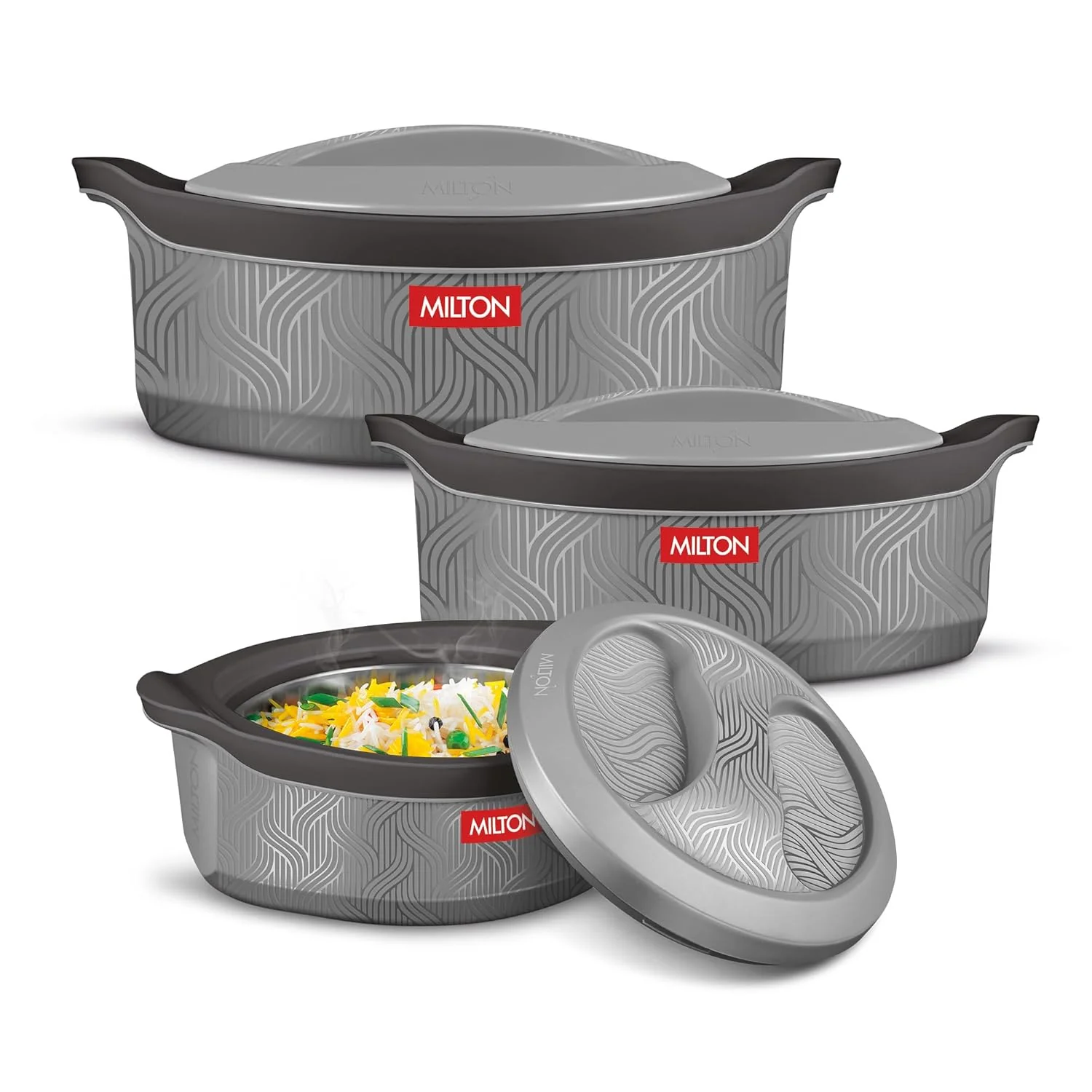 Evoke Casserole SET OF 3 GREY (AM-EVOC2540GRY247-BM)