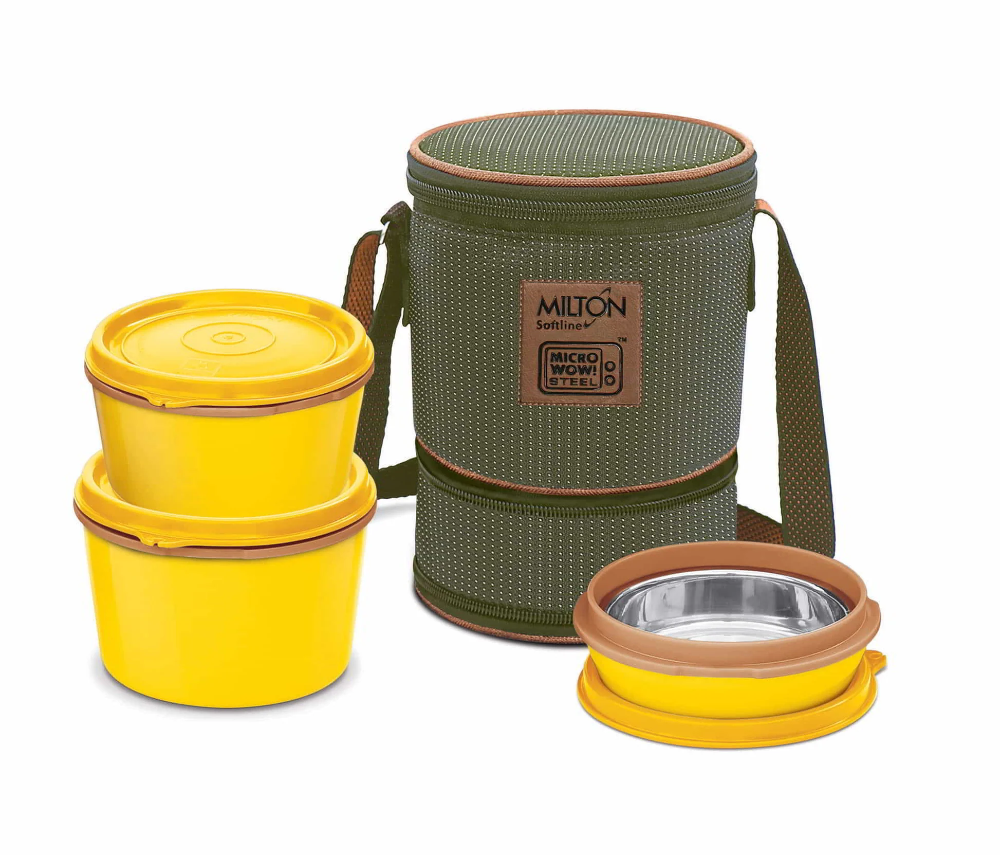 FLEXI 2+1 LUNCH BOX 1050ML YELLOW (AM-FL2+1LB1050YE970-BM)
