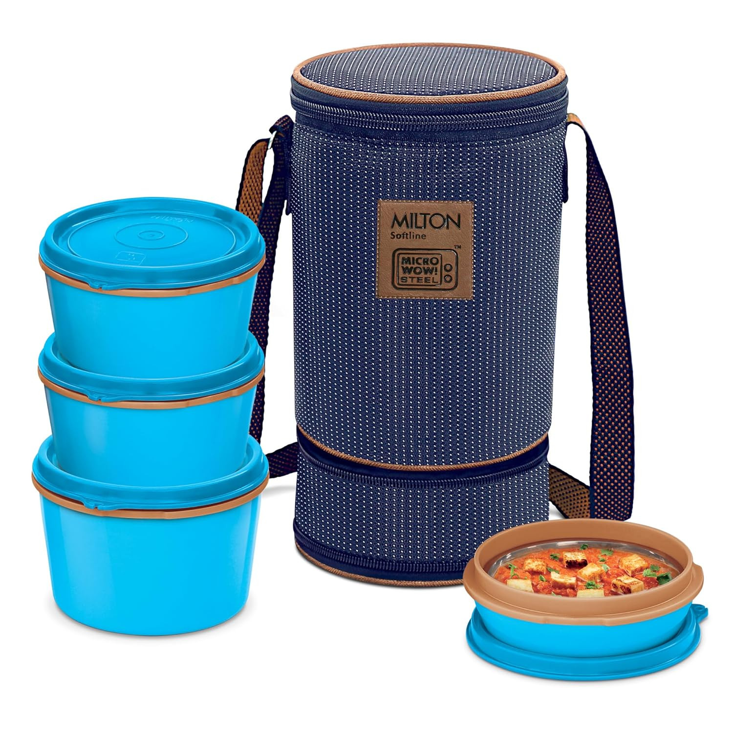 FLEXI 3+1 LUNCH BOX 1400ML BLUE (AM-FL3+1LB1400BL972-BM)