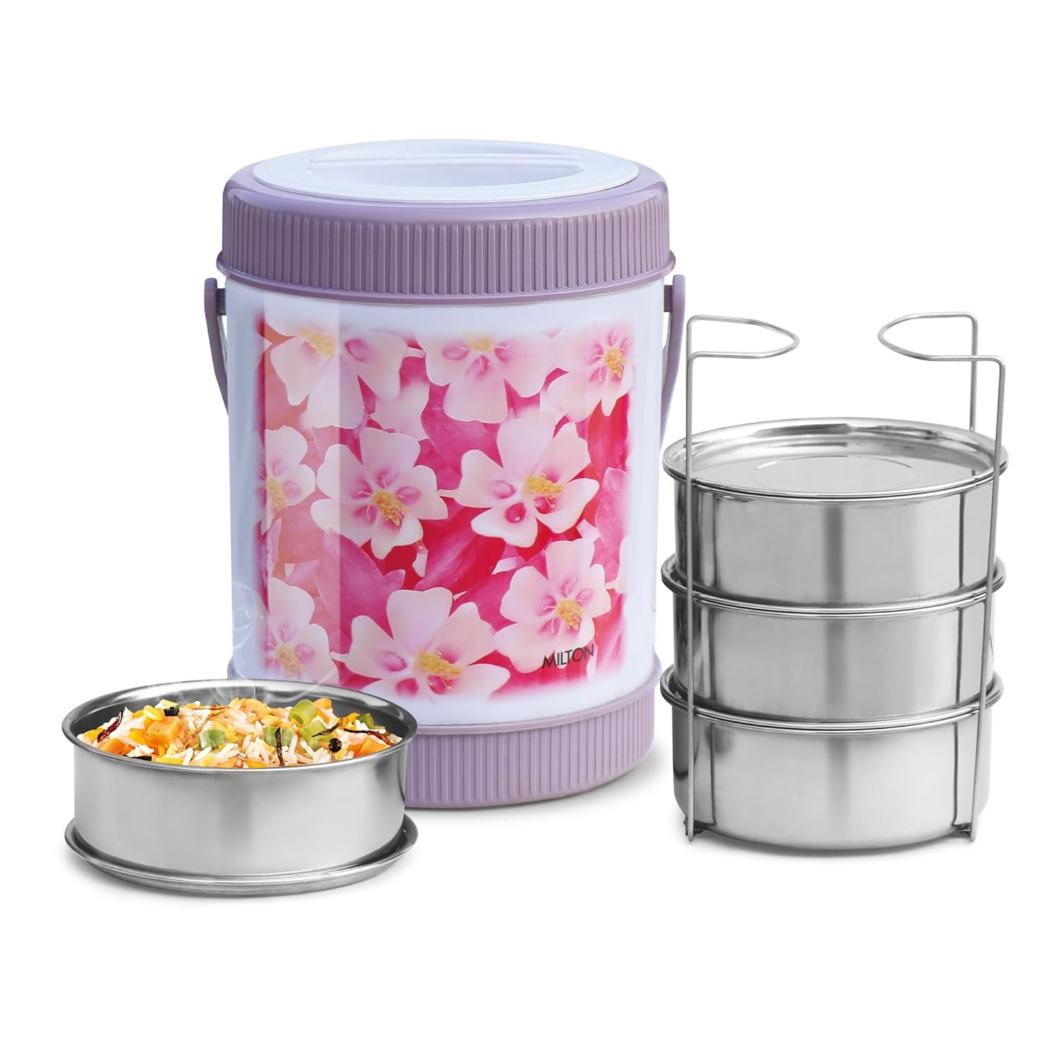 SHERRIF 4 CONTAINER 3000ML LUNCH BOX PURPLE (AM-SH4C3000PU576-BM)