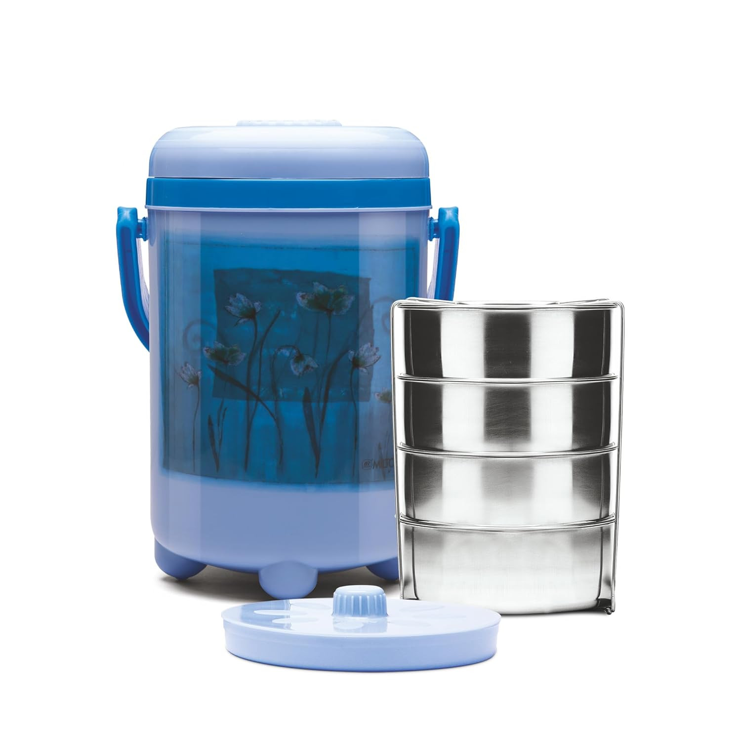 KNIGHT 3040ML 4 CONTAINER TIFFIN BLUE (AM-KN4C3040BL581-BM)