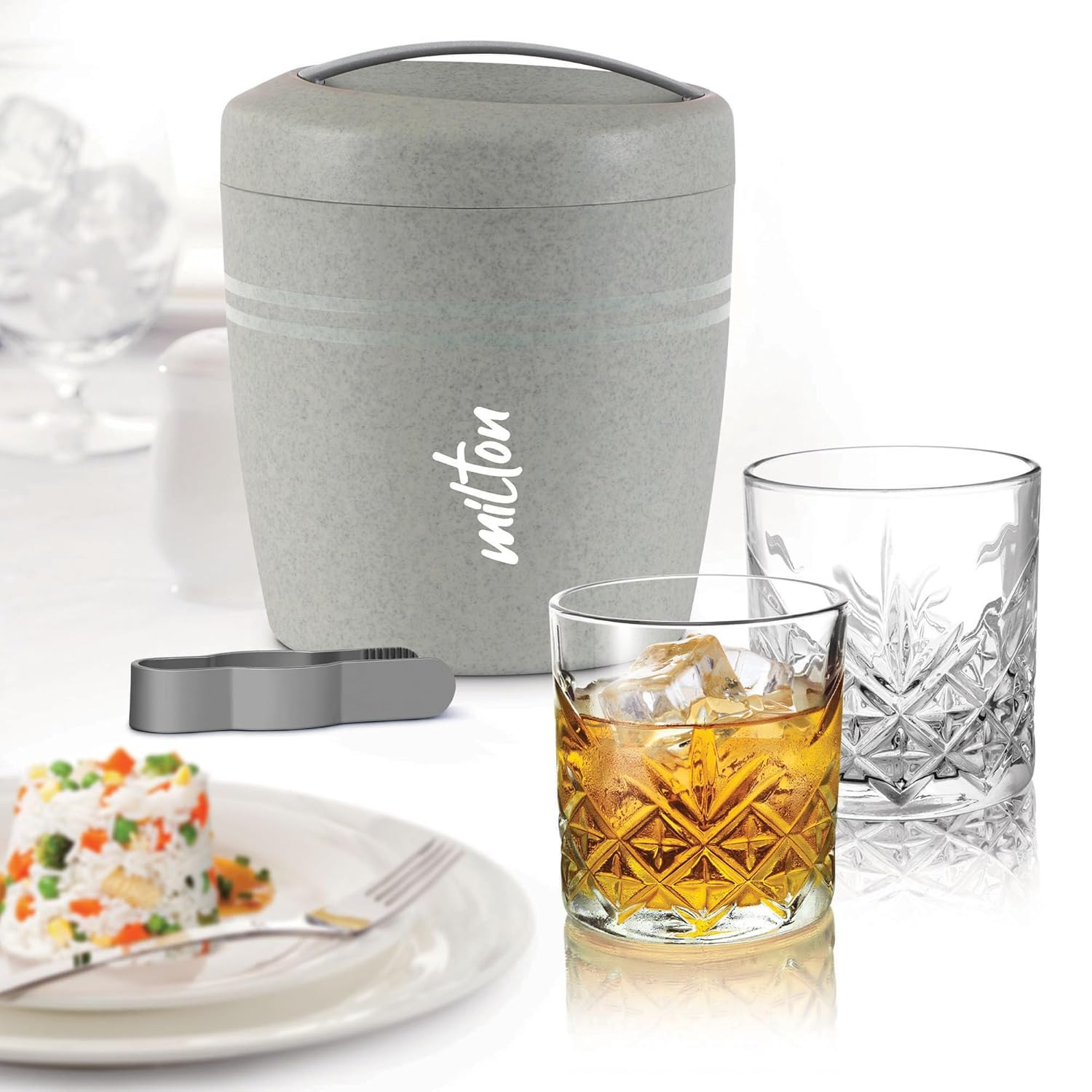 POLAR ICE PAIL 1500 ICE BOX MARBLE GREY (AM-POIP1500MG862-BM)